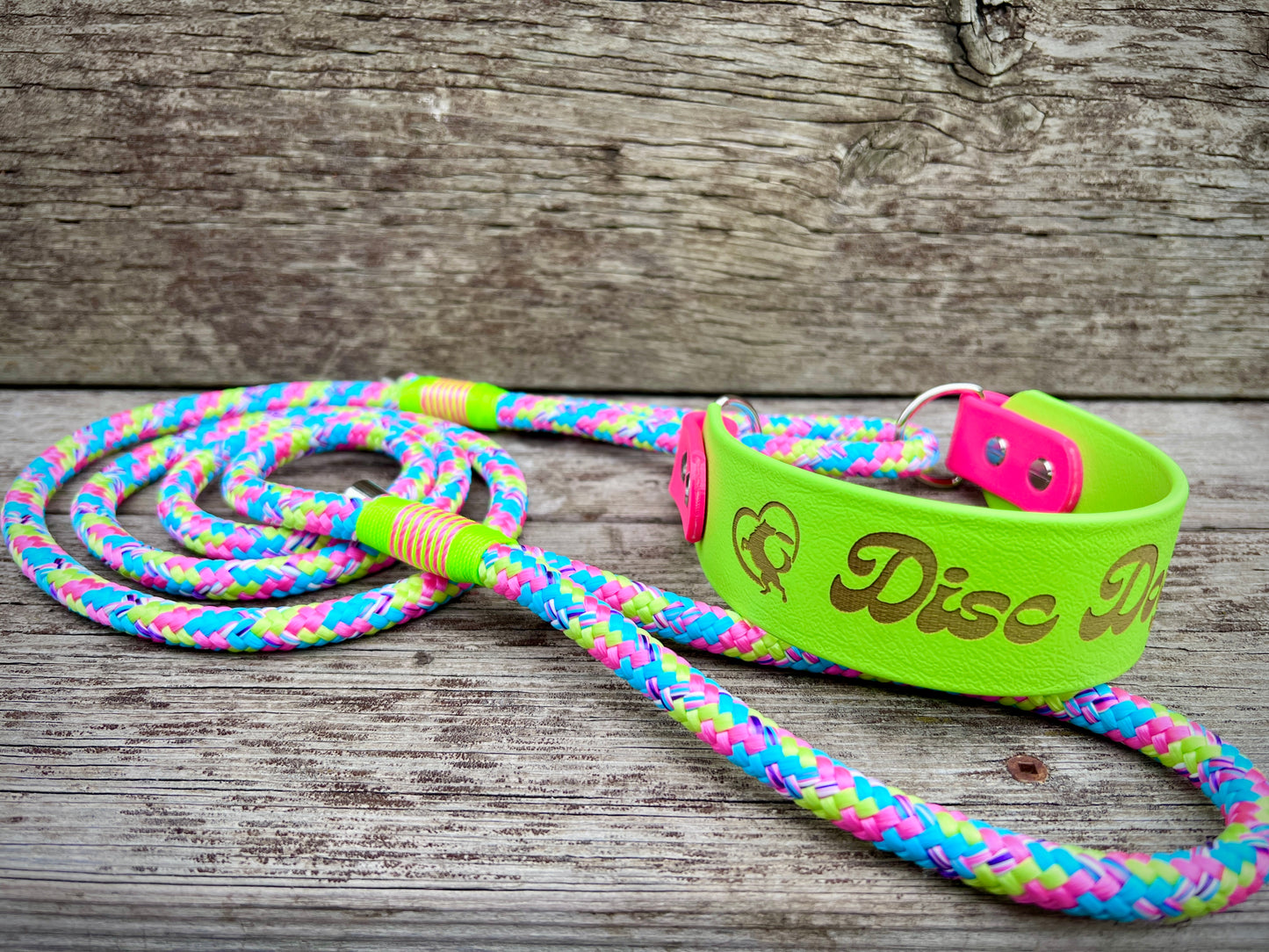 Biothane-Rope Martingale Leash 1.5" "Disc Dog"